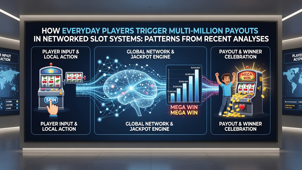 Mobile app interface showing real-time progressive jackpot data across networked slots