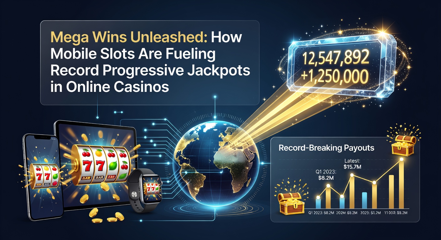 Excited casino player on smartphone celebrating a progressive jackpot win with confetti effects and jackpot meter exploding at over $10 million