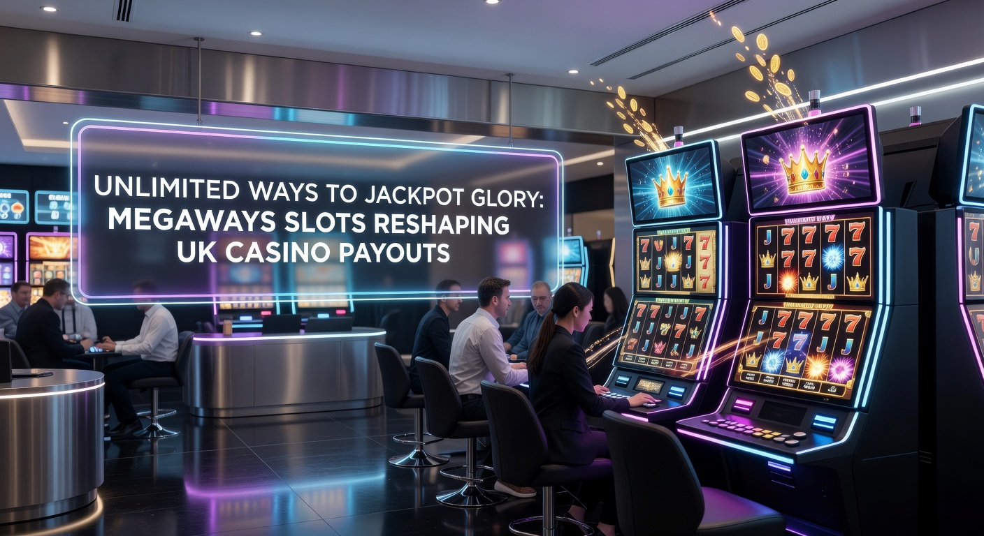 Vibrant Megaways slot reels spinning with cascading symbols and exploding win lines on a casino screen